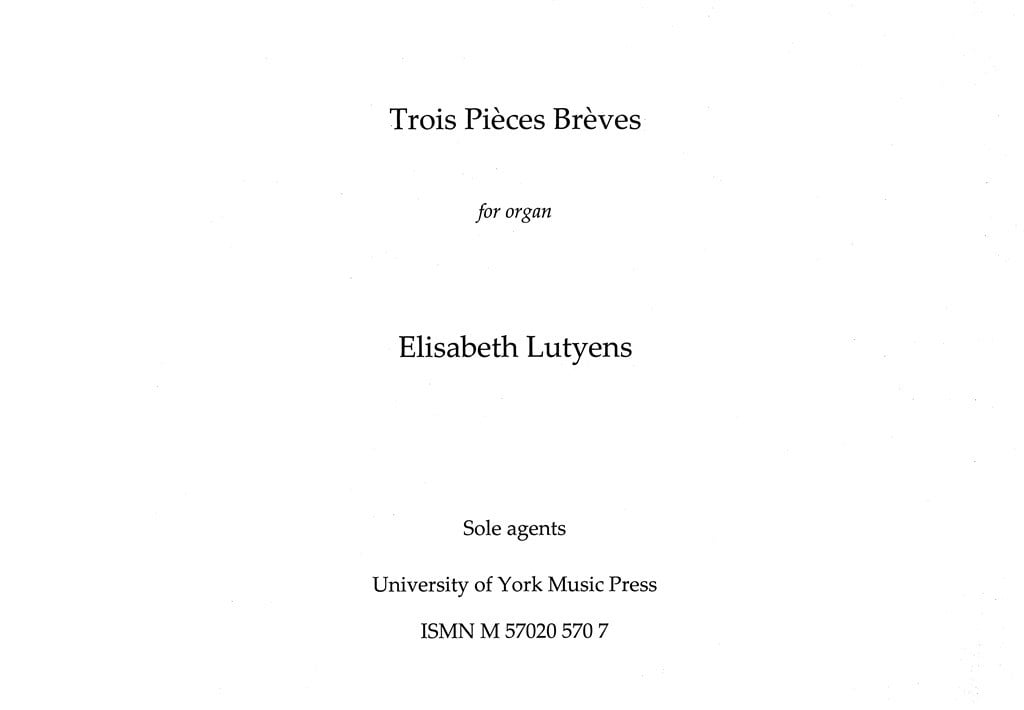 Trois Pieces Breves From Op.74